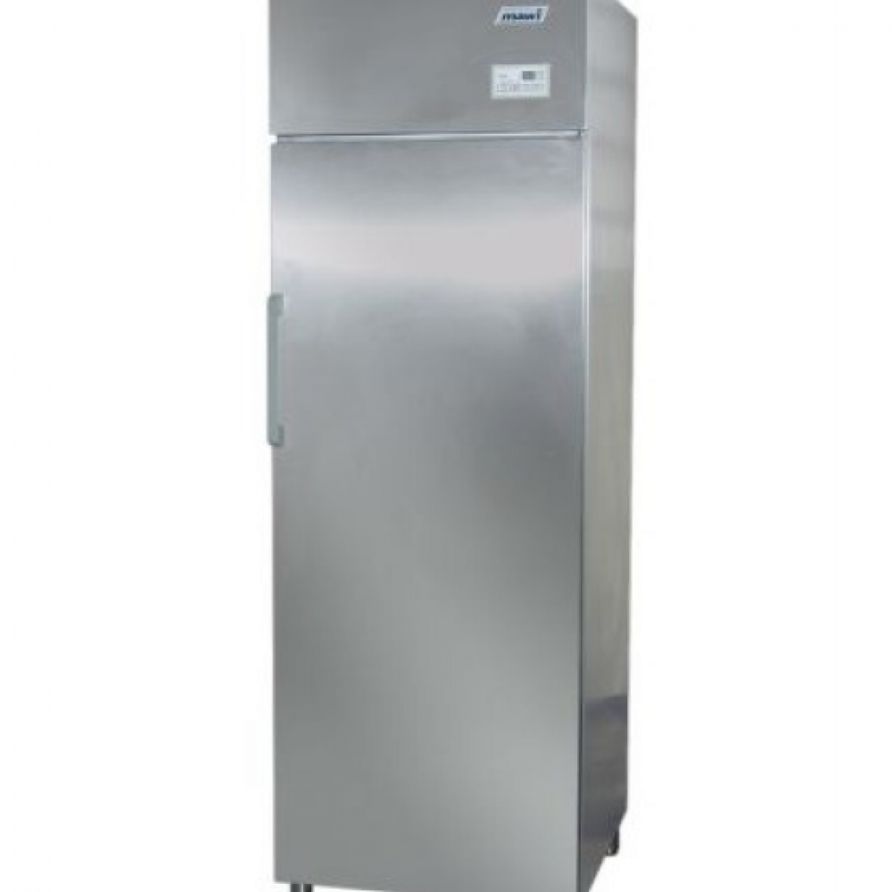 Teleajtós hűtőszekrény rozsdamentes külsővel és belsővel