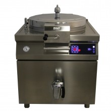 Elektromos  mikroprocesszor vezérlésű nyomás alatti főzőüst, 150 literes, kör alakú csészével