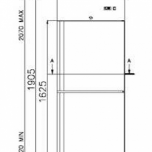 Kombinált rozsdamentes hűtő-/fagyasztószekrény