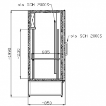 INOX - Két teleajtós, rozsdamentes hűtőszekrény
