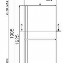Kétlégterű teleajtós rozsdamentes hűtőszekrény