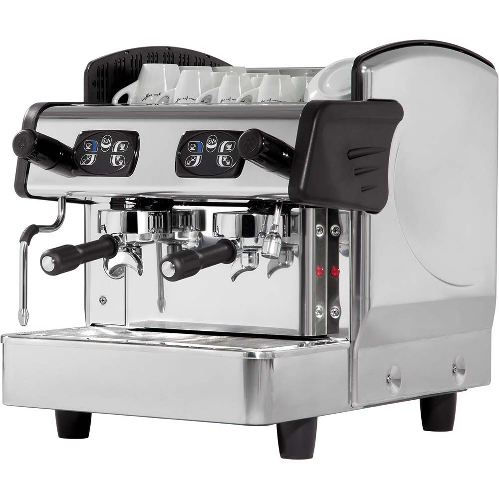 Félautomata egykaros kávégép, kávédarálóval